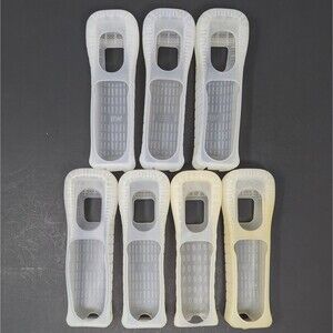 Silicone Cover Lot Of 7 Clear Case For Nintendo Wii Remote Controller Sleeve